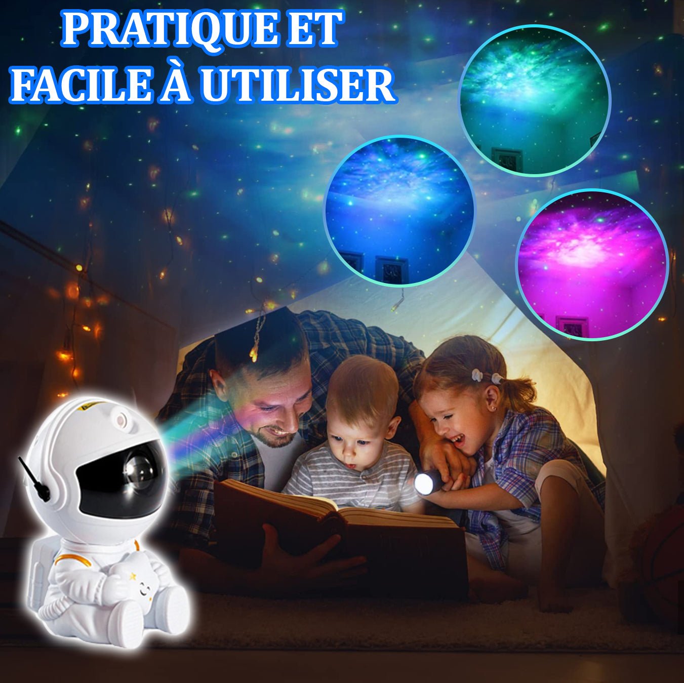 Projecteur de Galaxie Étoilée - AstroBoy™ - Amour Bébé
