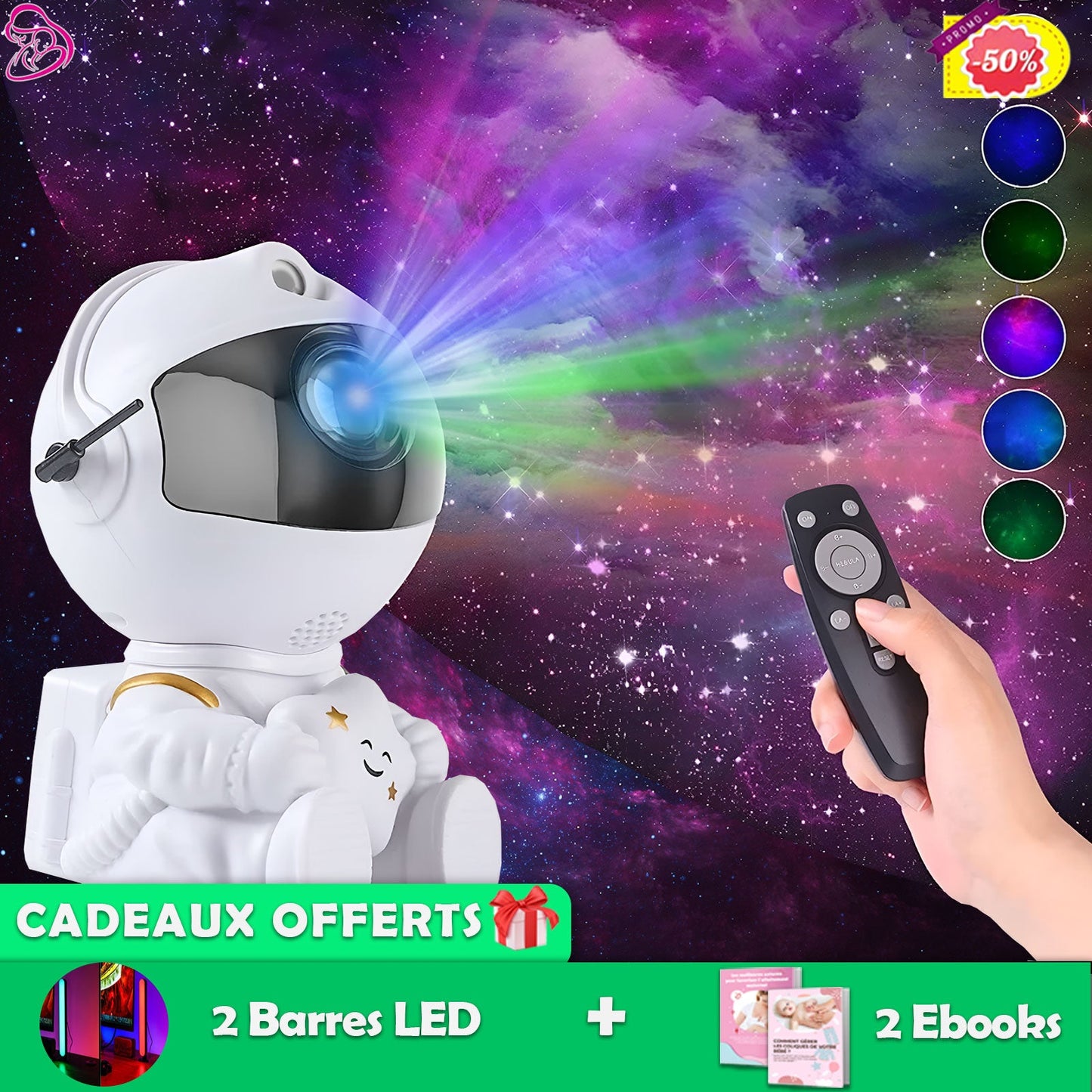 Projecteur de Galaxie Étoilée - AstroBoy™ - Amour Bébé